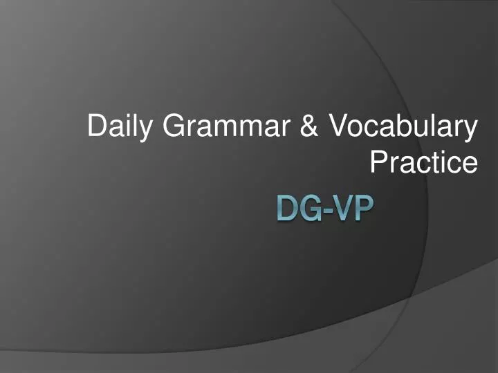 daily grammar vocabulary practice