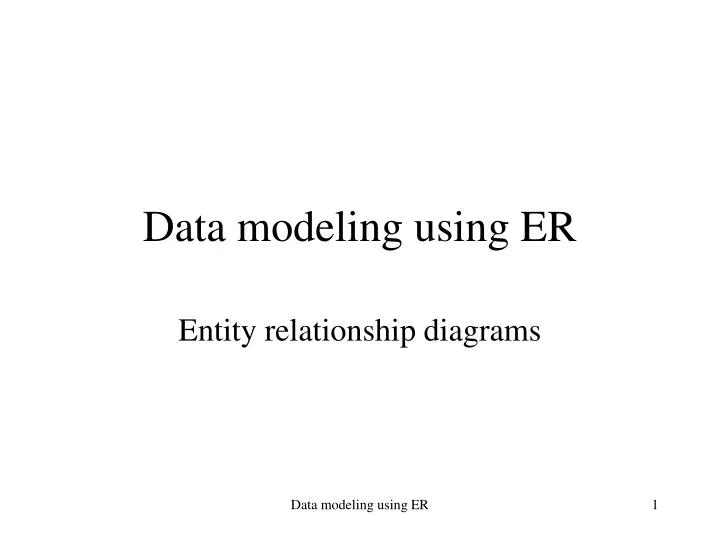 data modeling using er