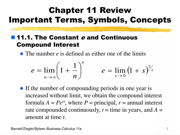 chapter 11 review important terms symbols concepts
