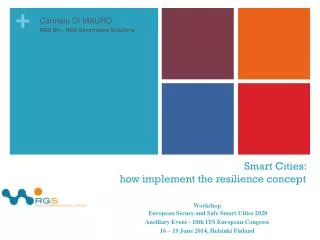 Smart Cities: how implement the resilience concept