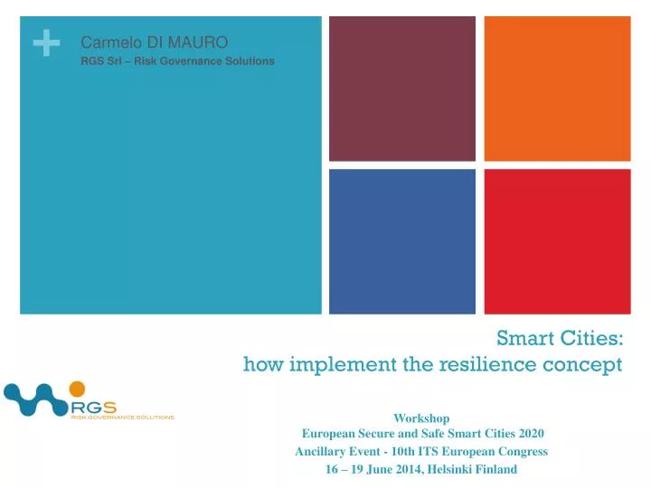 smart cities how implement the resilience concept