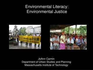 Environmental Literacy: Environmental Justice