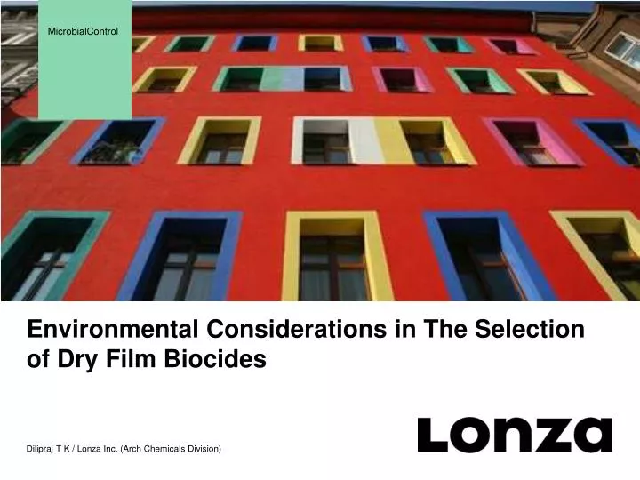 environmental considerations in the selection of dry film biocides
