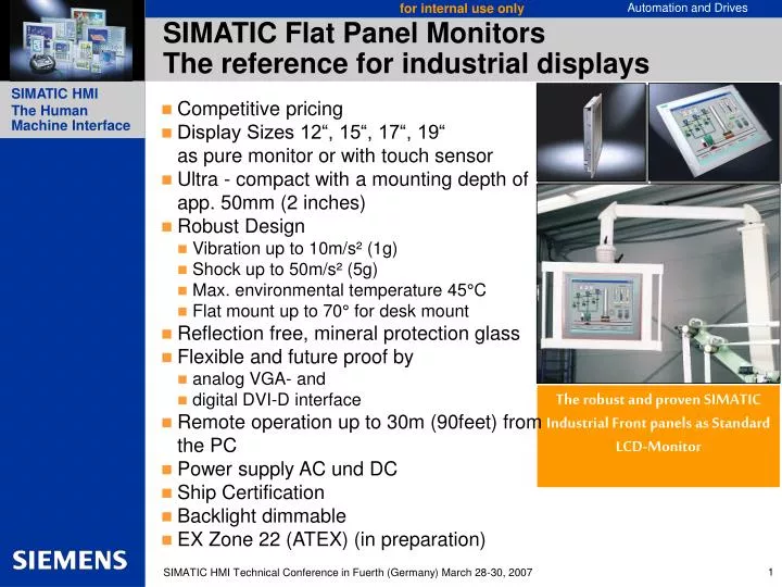 simatic flat panel monitors the reference for industrial displays