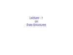 Lecture - 1 on Data Structures - slide 1