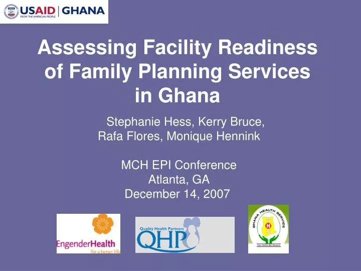 assessing facility readiness of family planning services in ghana