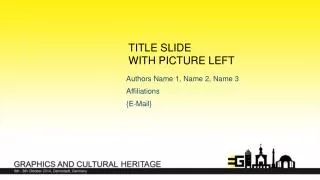 TitlE Slide with Picture Left