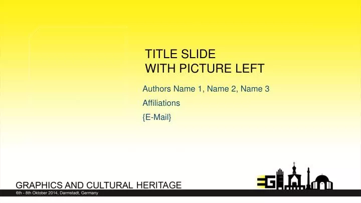 title slide with picture left