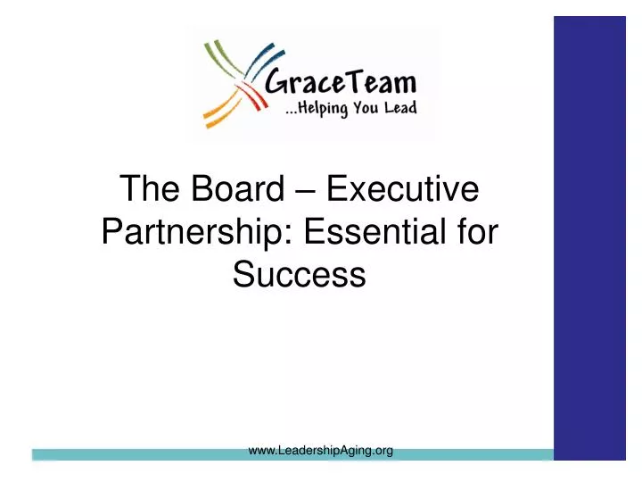 the board executive partnership essential for success