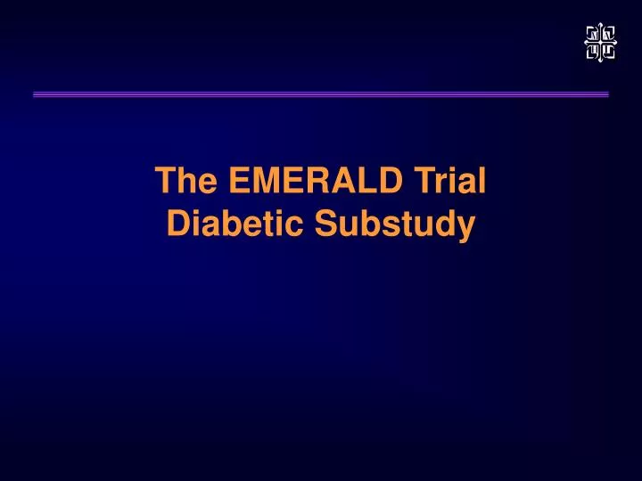 the emerald trial diabetic substudy