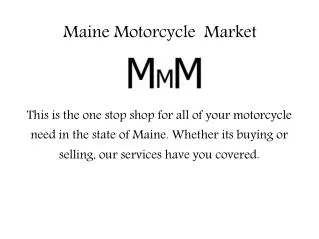 Maine Motorcycle Market