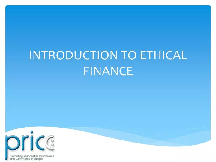 introduction to ethical finance