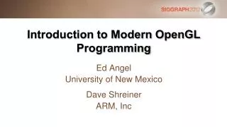 Introduction to Modern OpenGL Programming