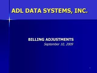 ADL DATA SYSTEMS, INC.