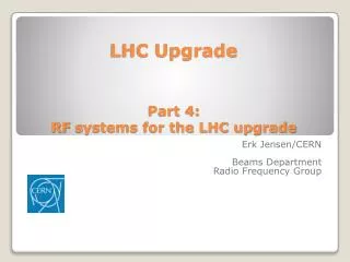 LHC Upgrade Part 4: RF systems for the LHC upgrade