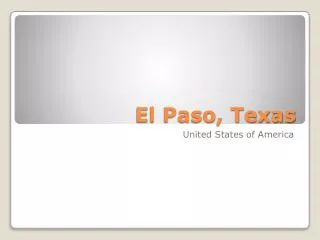 el paso texas