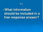 Essential Elements of a Free Response Answer for Students - slide 1