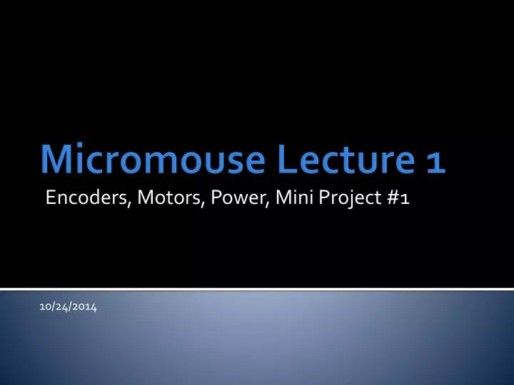 encoders motors power mini project 1