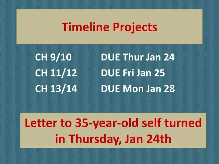 timeline projects