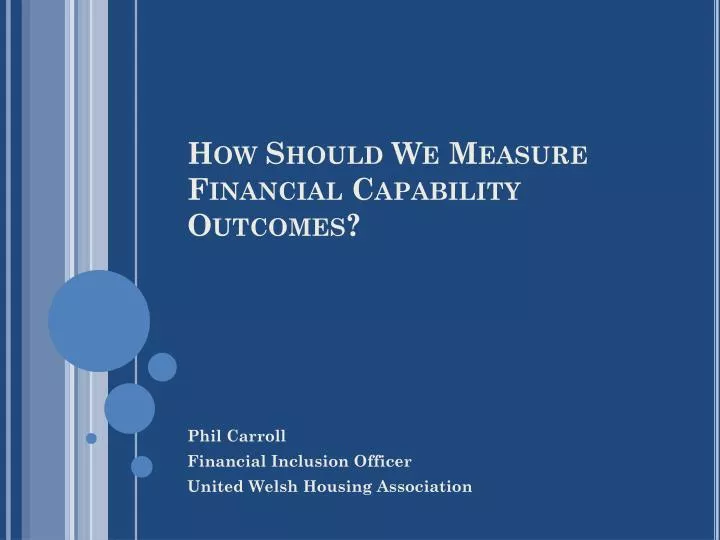 how should we measure financial capability outcomes