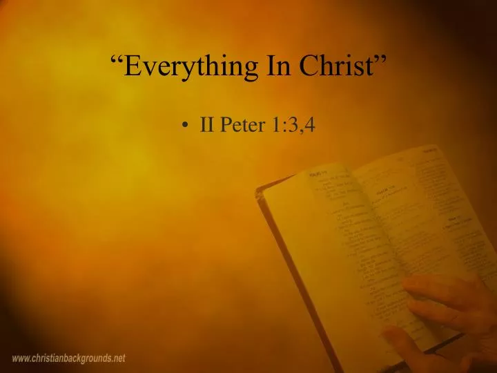 everything in christ
