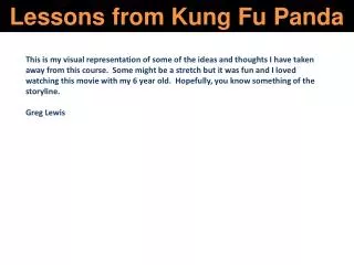 Lessons from Kung Fu Panda