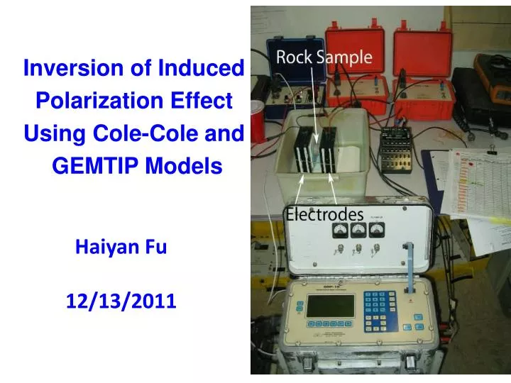 inversion of induced polarization effect using cole cole and gemtip models