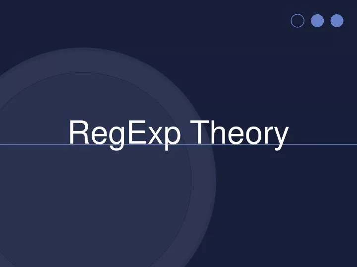 regexp theory