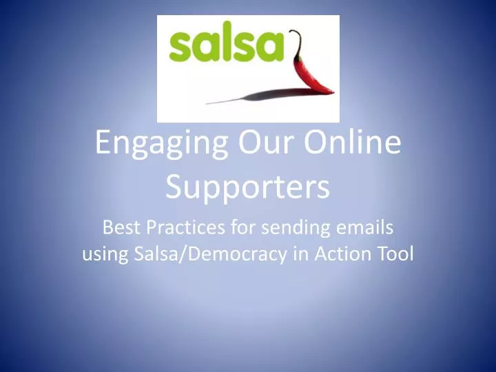 engaging our online supporters