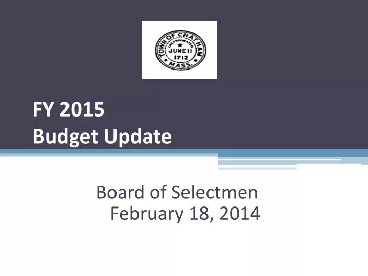fy 2015 budget update