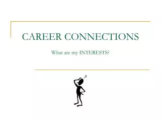 CAREER CONNECTIONS What are my INTERESTS?