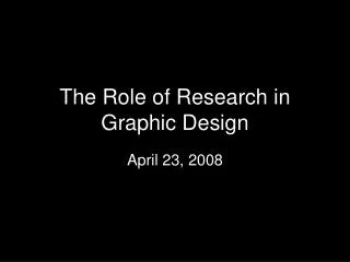 The Role of Research in Graphic Design