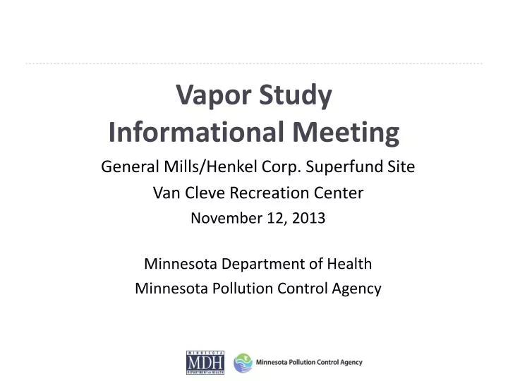vapor study informational meeting