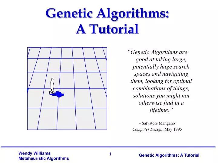 genetic algorithms a tutorial