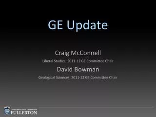 GE Update