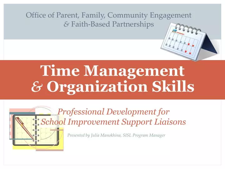 time management organization skills