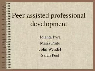 Peer-assisted professional development