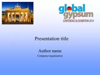 presentation title