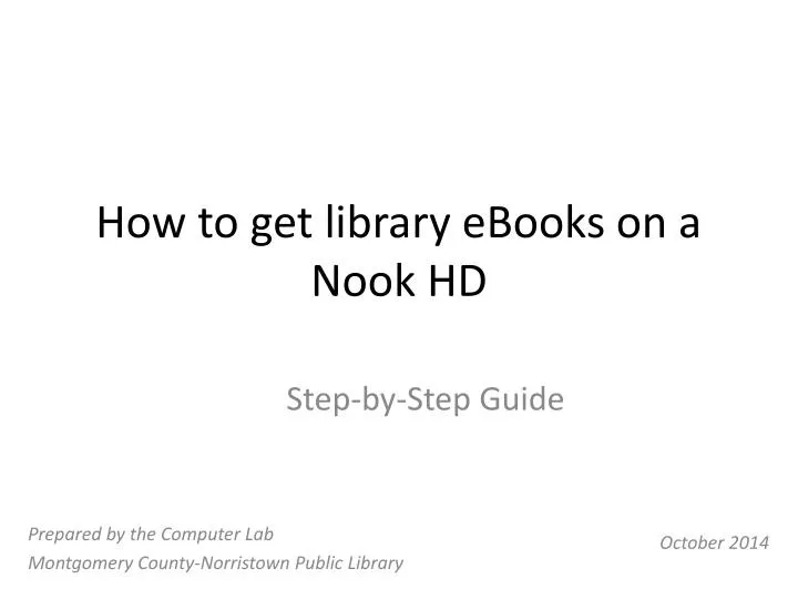 how to get library ebooks on a nook hd