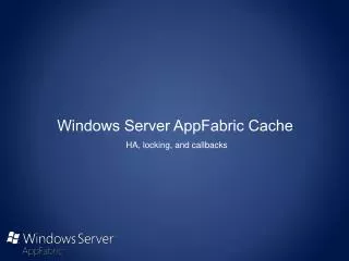 Windows Server AppFabric Cache