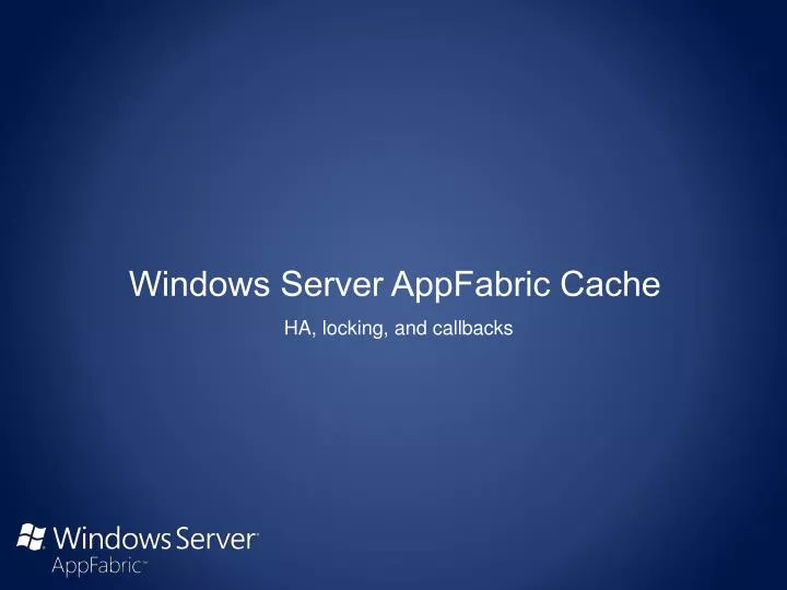 windows server appfabric cache
