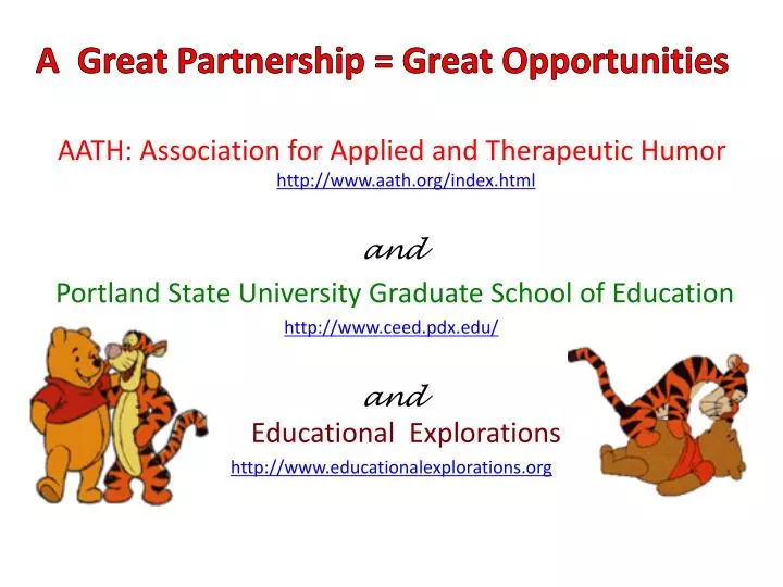 a great partnership great opportunities