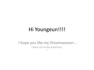 hi youngeun