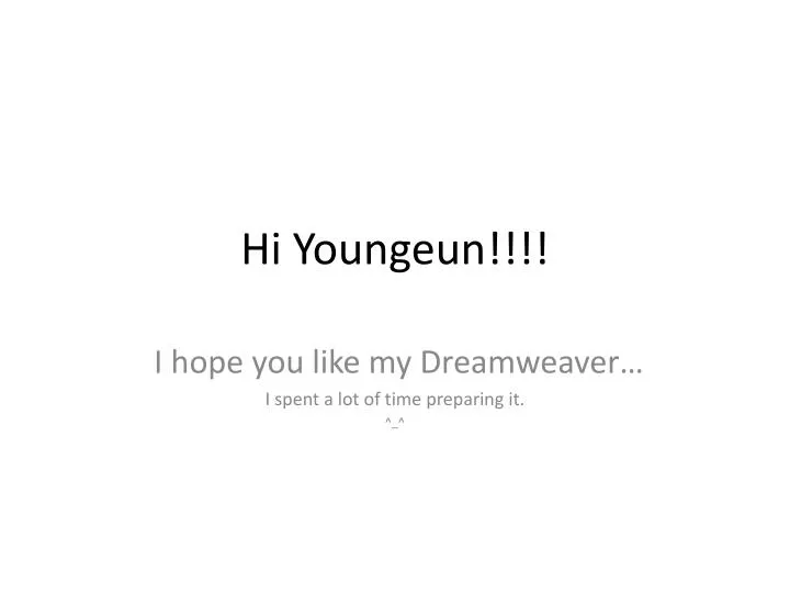 hi youngeun