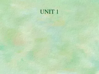 UNIT 1