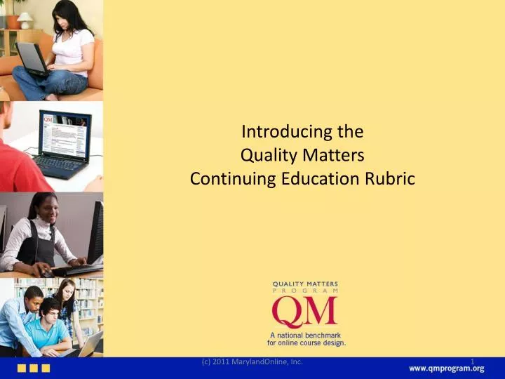 introducing the quality matters continuing education rubric