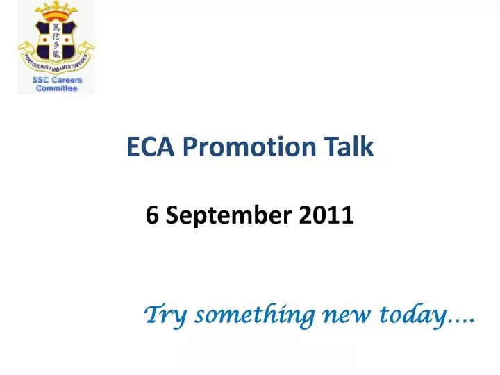 eca promotion talk 6 september 2011