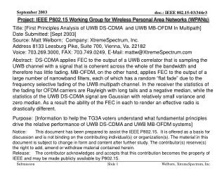 Project: IEEE P802.15 Working Group for Wireless Personal Area Networks (WPANs)