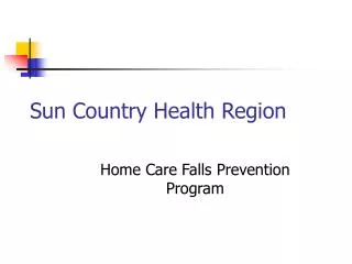 Sun Country Health Region