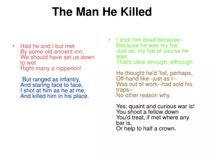 the man he killed